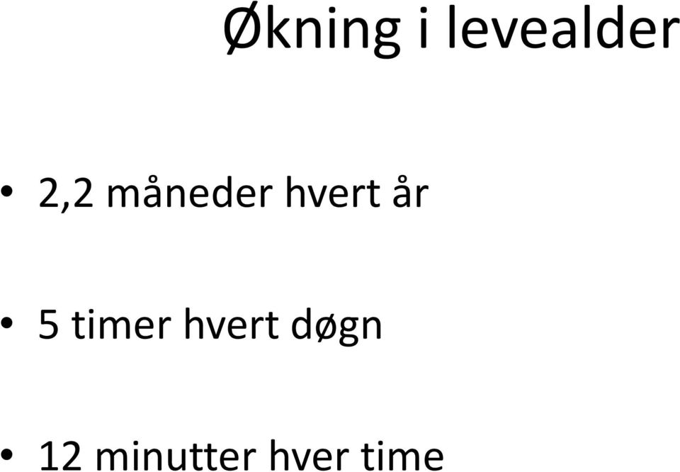 år 5 timer hvert