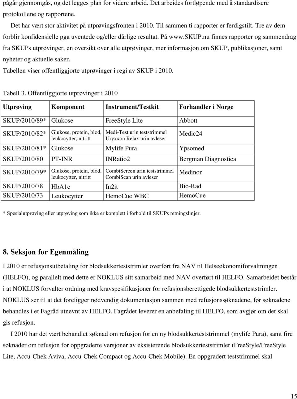 nu finnes rapporter og sammendrag fra SKUPs utprøvinger, en oversikt over alle utprøvinger, mer informasjon om SKUP, publikasjoner, samt nyheter og aktuelle saker.