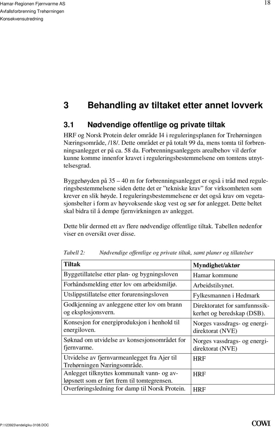 Byggehøyden på 35 40 m for forbrenningsanlegget er også i tråd med reguleringsbestemmelsene siden dette det er tekniske krav for virksomheten som krever en slik høyde I reguleringsbestemmelsene er