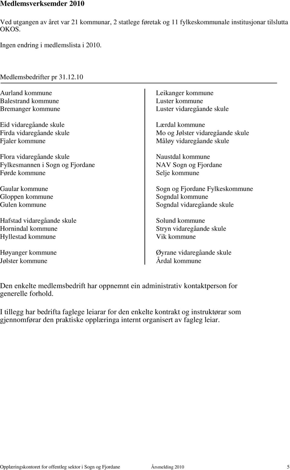 kommune Gloppen kommune Gulen kommune Hafstad vidaregåande skule Hornindal kommune Hyllestad kommune Høyanger kommune Jølster kommune Leikanger kommune Luster kommune Luster vidaregåande skule Lærdal