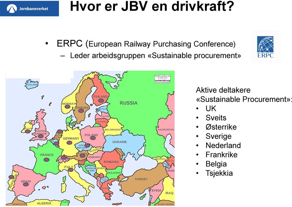 arbeidsgruppen «Sustainable procurement» Aktive