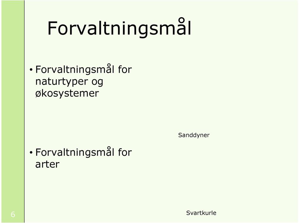 økosystemer  for arter