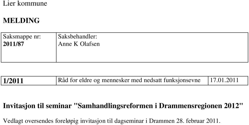 Råd for eldre og mennesker med nedsatt funksjonsevne 17.01.