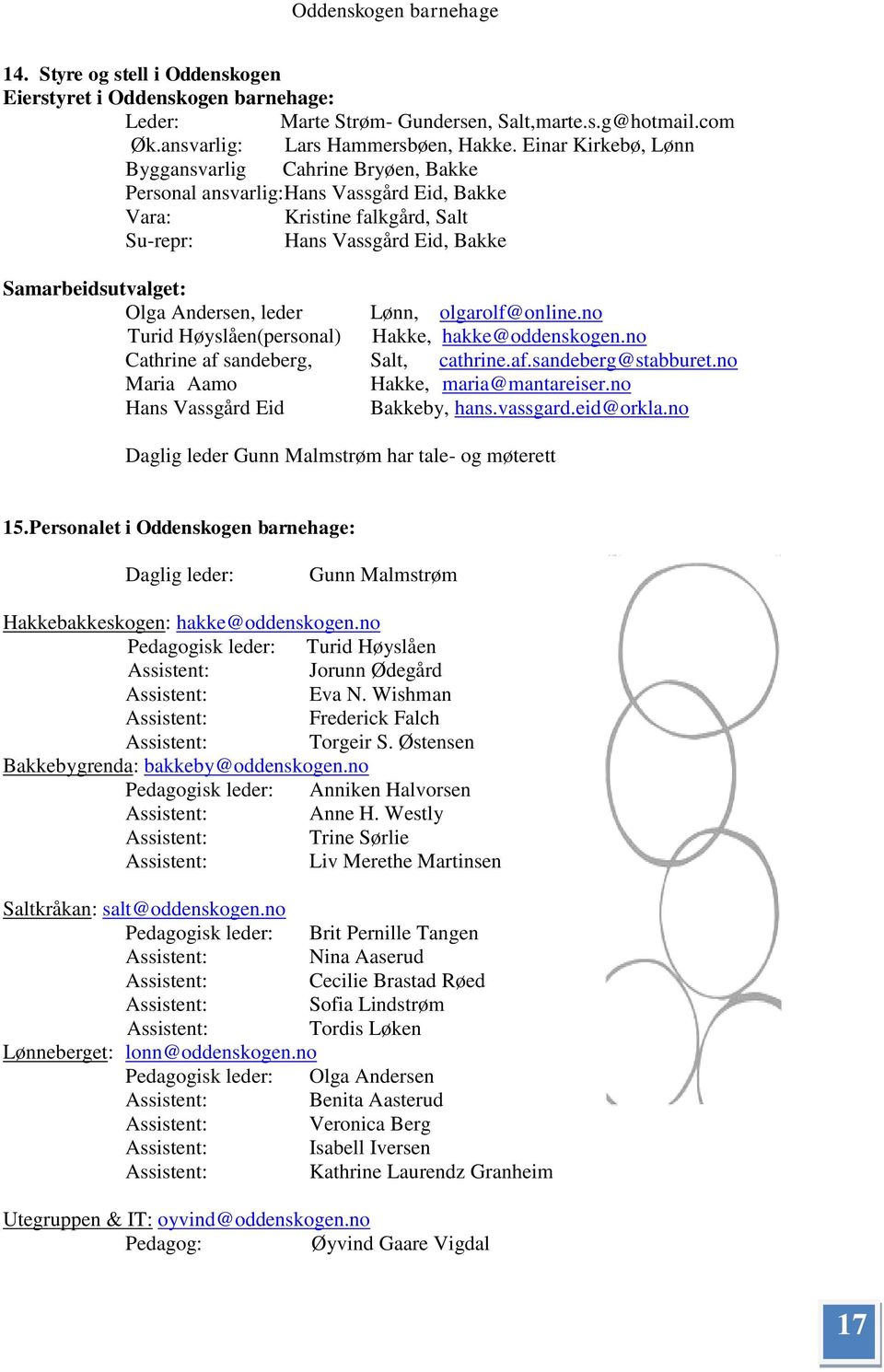 leder Lønn, olgarolf@online.no Turid Høyslåen(personal) Hakke, hakke@oddenskogen.no Cathrine af sandeberg, Salt, cathrine.af.sandeberg@stabburet.no Maria Aamo Hakke, maria@mantareiser.