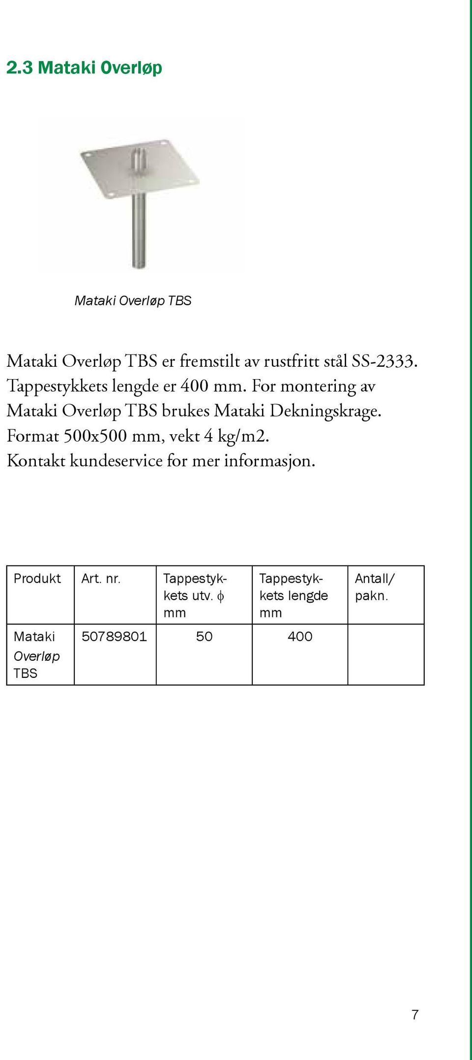 Format 500x500 mm, vekt 4 kg/m2. Kontakt kundeservice for mer informasjon. Produkt Art. nr.