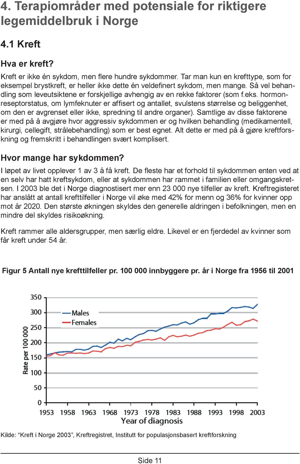 eks. hormonreseptorstatus, om lymfeknuter er affisert og antallet, svulstens størrelse og beliggenhet, om den er avgrenset eller ikke, spredning til andre organer).