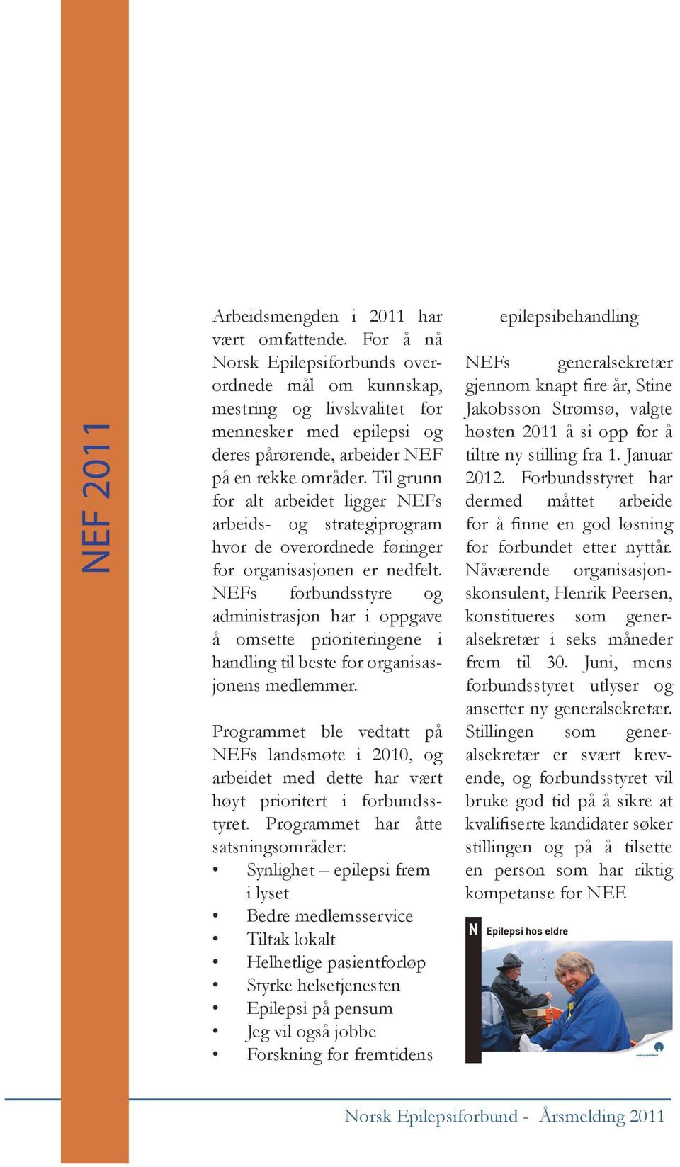 Til grunn for alt arbeidet ligger NEFs arbeids- og strategiprogram hvor de overordnede føringer for organisasjonen er nedfelt.