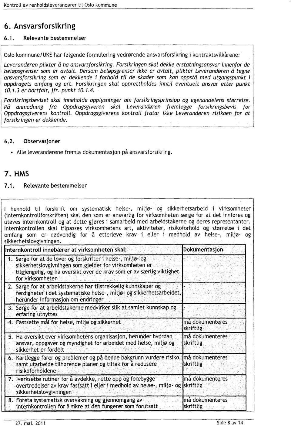 Forsikringen skal dekke erstatningsansvar innenfor de betepsgrenser som er avtalt.