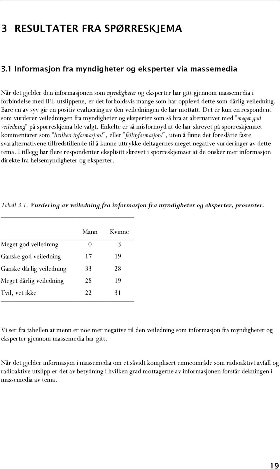 forholdsvis mange som har opplevd dette som dårlig veiledning. Bare en av syv gir en positiv evaluering av den veiledningen de har mottatt.