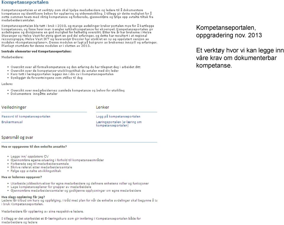 2013 Et verktøy hvor vi kan