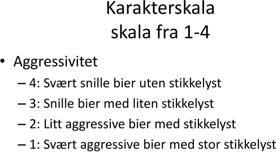 med liten stikkelyst 2: Litt aggressive bier med