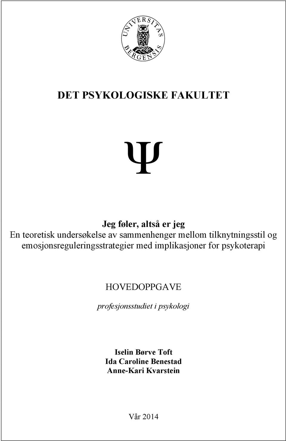 emosjonsreguleringsstrategier med implikasjoner for psykoterapi