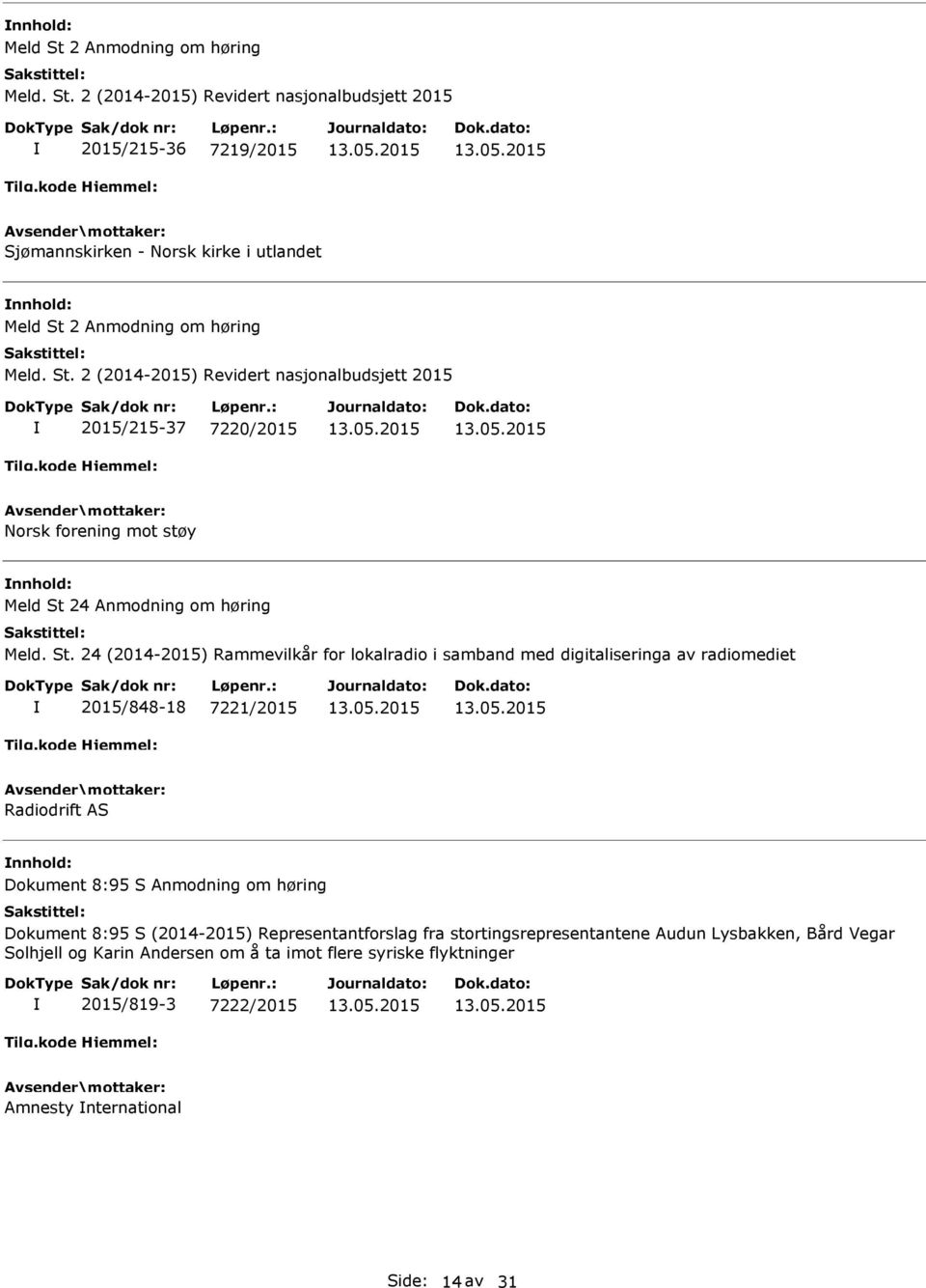 24 (2014-2015) Rammevilkår for lokalradio i samband med digitaliseringa av radiomediet 2015/848-18 7221/2015 Radiodrift AS nnhold: Dokument