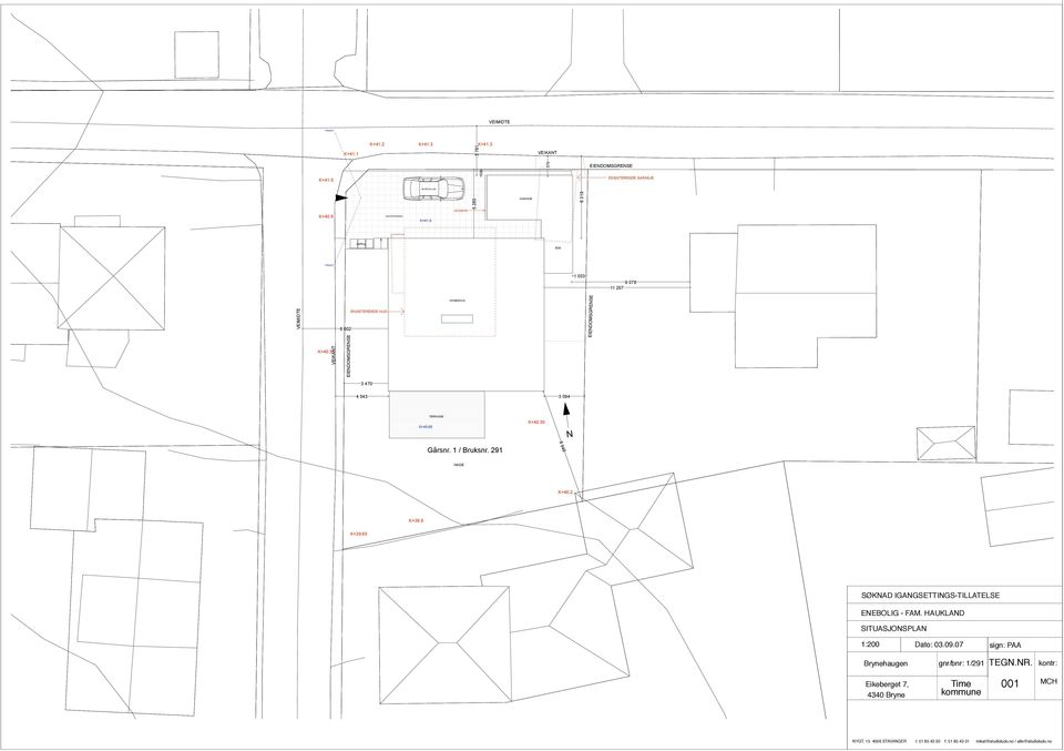 K+40.9 GJESTEPARKERING AVALL BOD RISIKT 1 033 9 078 11 207 VEIMIDTE VEIKANT EKSISTERENDE HUS