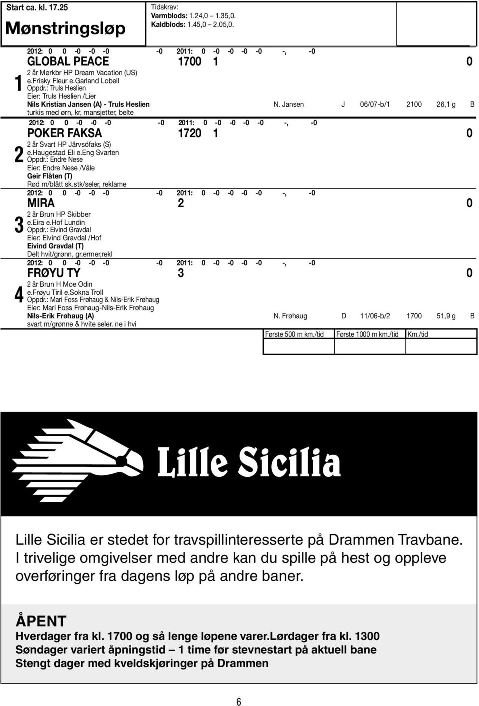 Jansen J 06/07-b/1 2100 26,1 g B Poker Faksa 1720 1 0 2 år Svart HP Järvsöfaks (S) e.haugestad Eli e.eng Svarten Oppdr.: Endre Nese Eier: Endre Nese /Våle Geir Flåten (T) Rød m/blått sk.