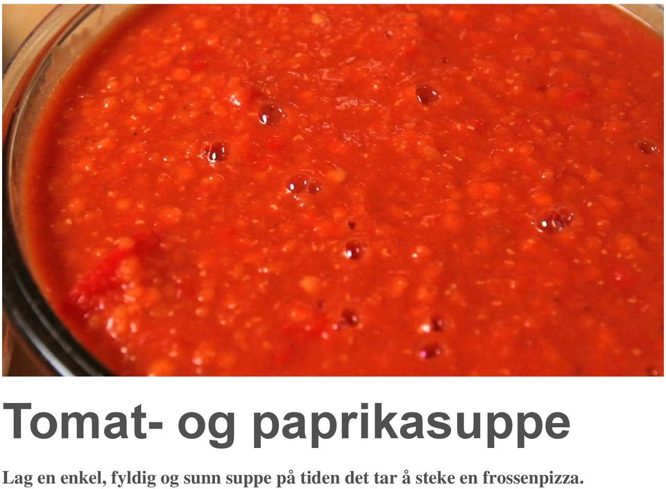 sunn suppe på tiden det