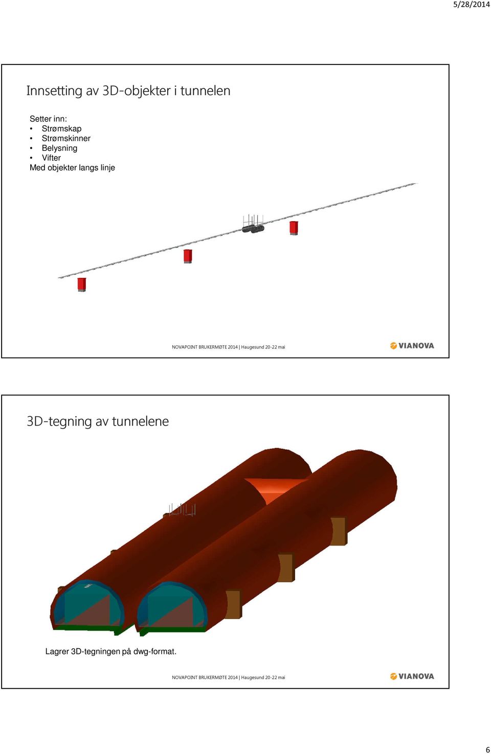 Vifter Med objekter langs linje 3D-tegning