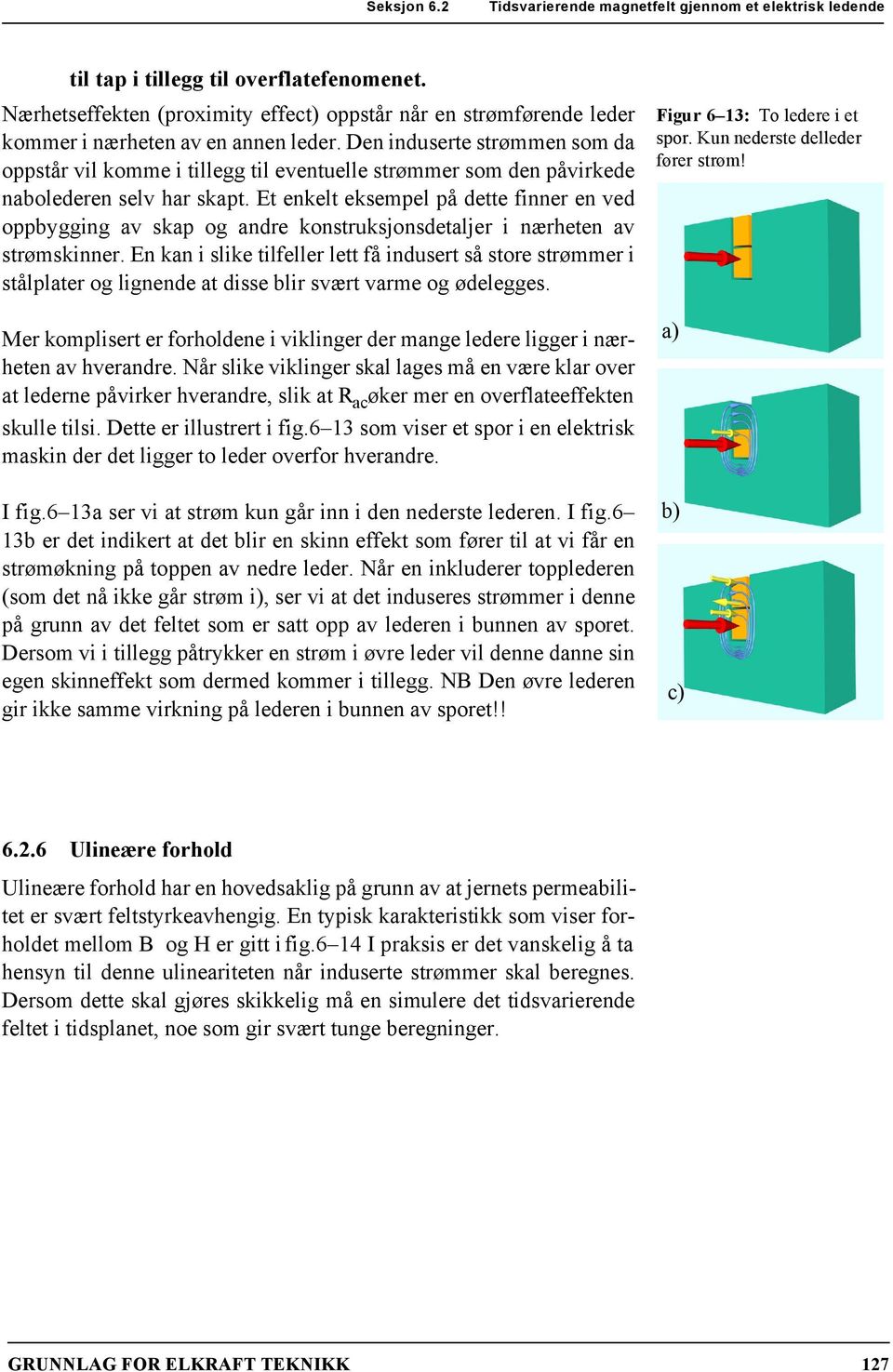 Den induserte strømmen som da oppstår vil komme i tillegg til eventuelle strømmer som den påvirkede nabolederen selv har skapt.