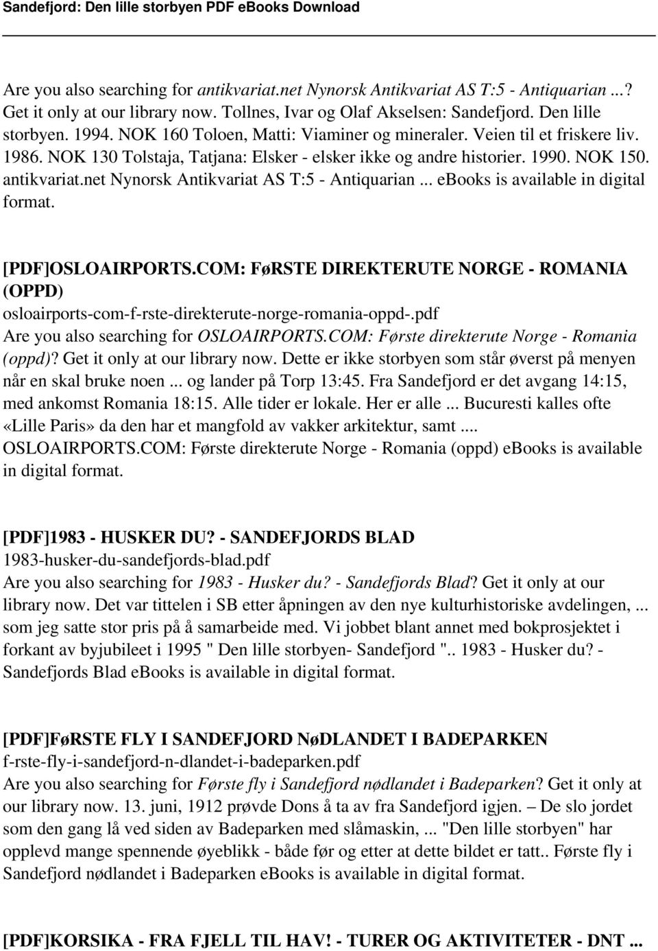 net Nynorsk Antikvariat AS T:5 - Antiquarian... ebooks is available in digital format. [PDF]OSLOAIRPORTS.