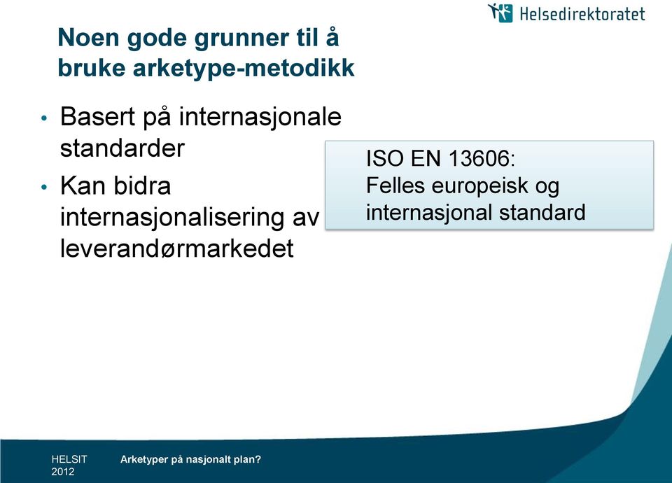 internasjonalisering av leverandørmarkedet ISO
