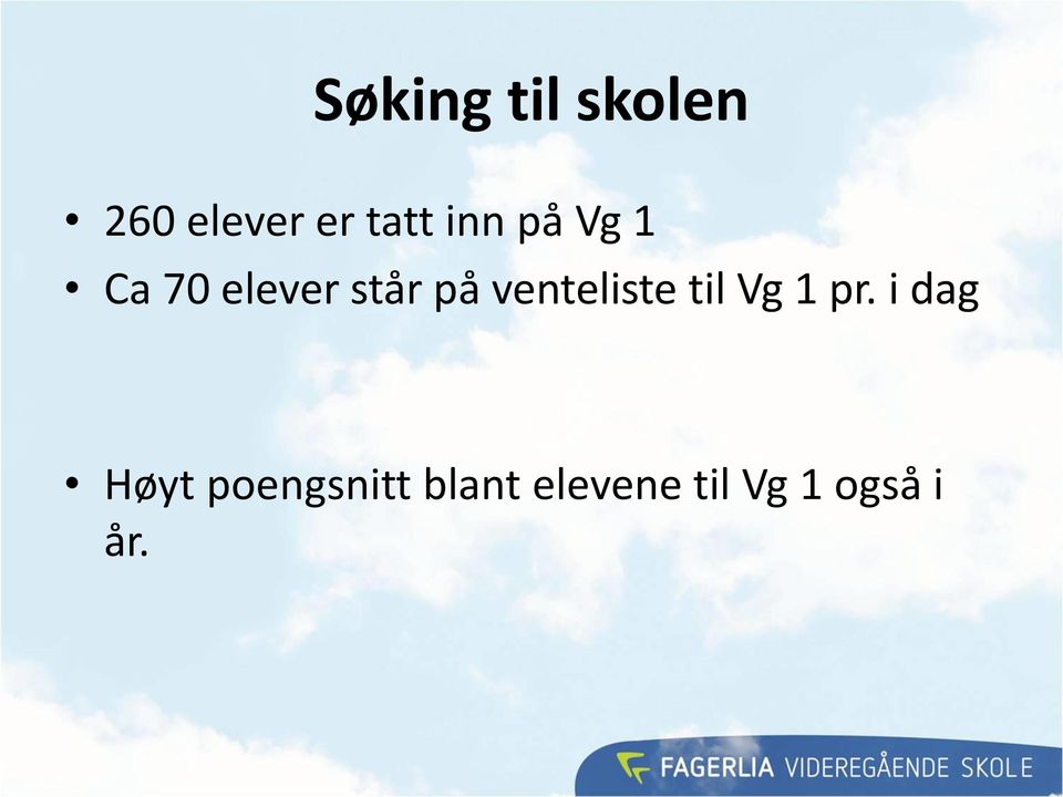 venteliste til Vg 1 pr.