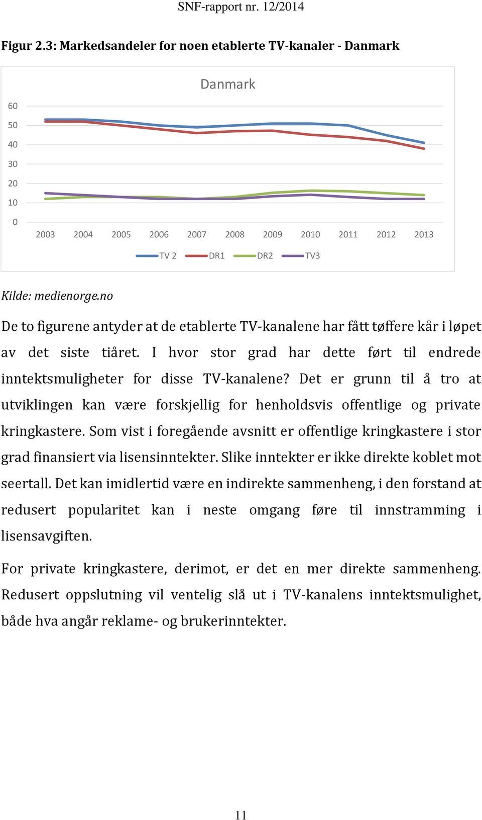 Det er grunn til å tro at utviklingen kan være forskjellig for henholdsvis offentlige og private kringkastere.