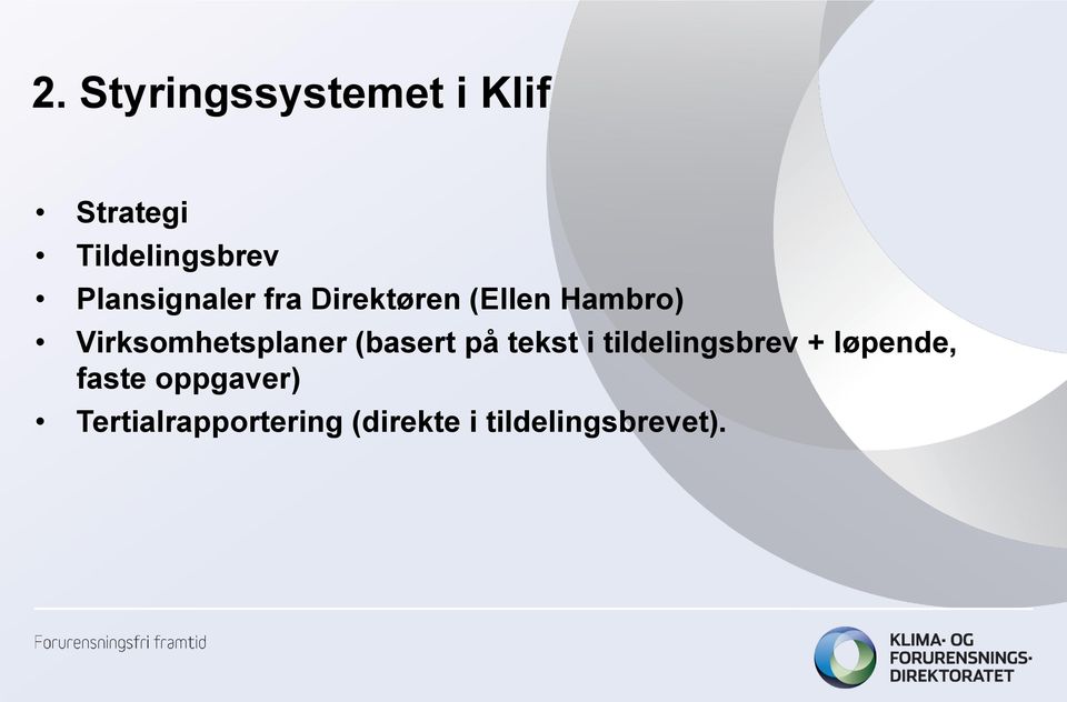 Virksomhetsplaner (basert på tekst i tildelingsbrev +