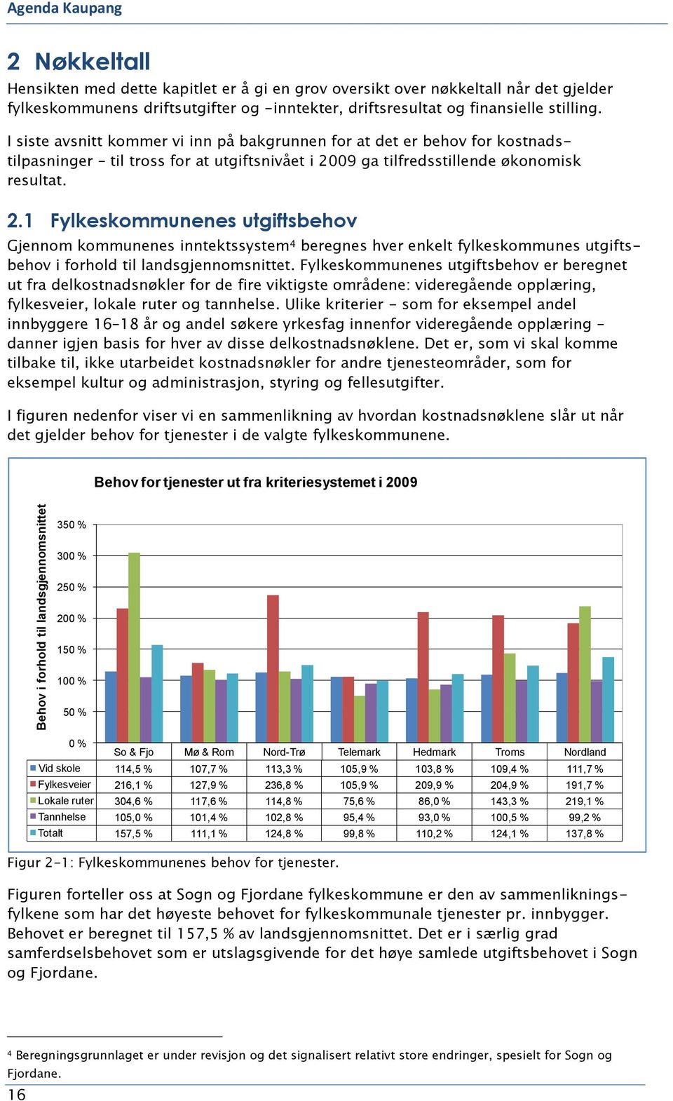 I siste avsnitt kommer vi inn på bakgrunnen for at det er behov for kostnadstilpasninger til tross for at utgiftsnivået i 29