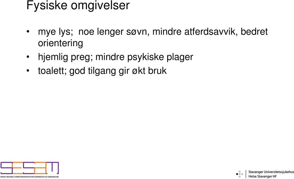 orientering hjemlig preg; mindre