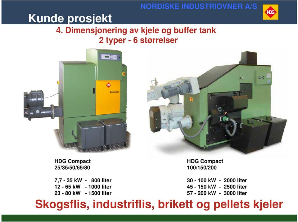 25/35/50/65/80 HDG Compact 100/150/200 7,7-35 kw - 800 liter 12-65 kw - 1000