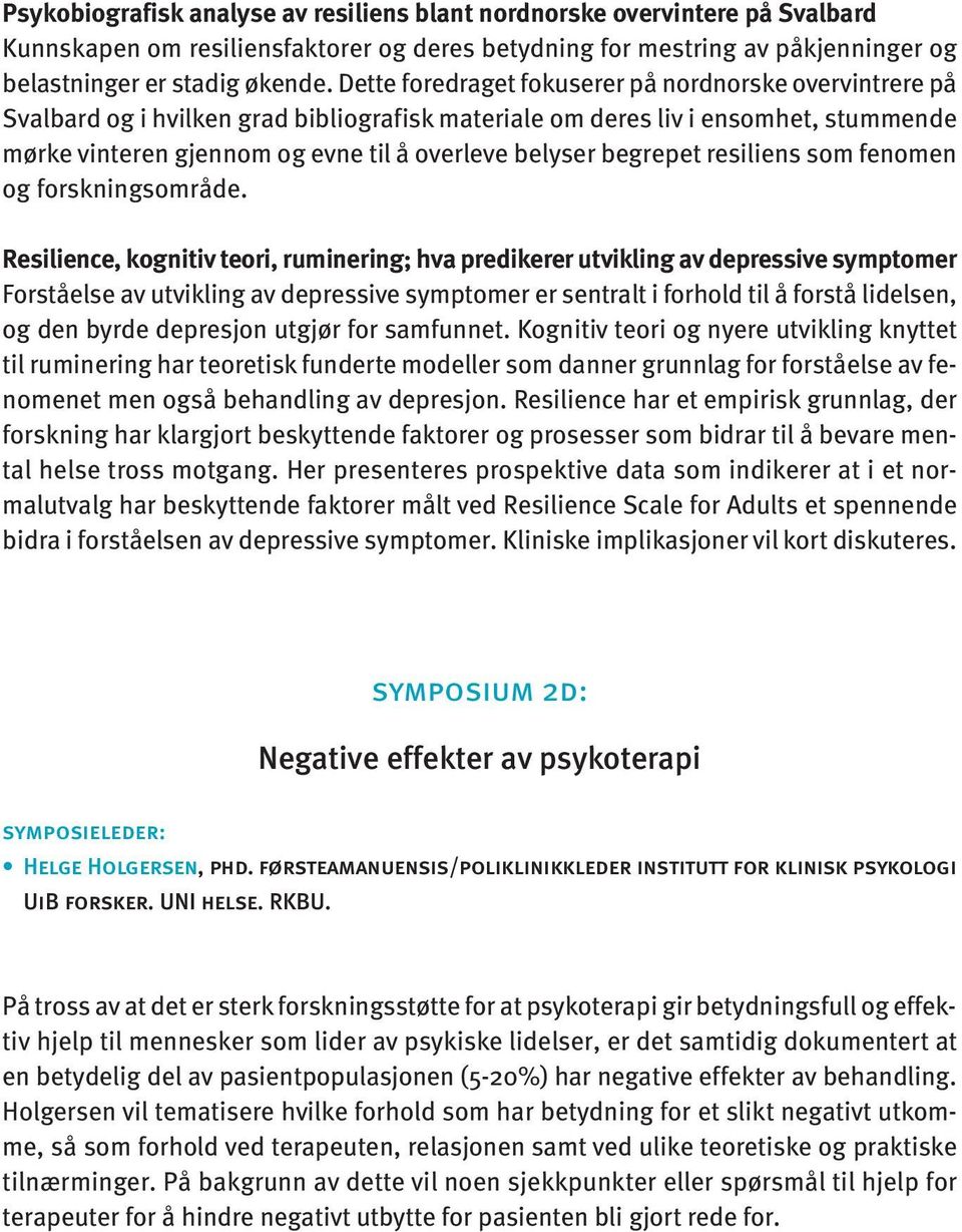 begrepet resiliens som fenomen og forskningsområde.