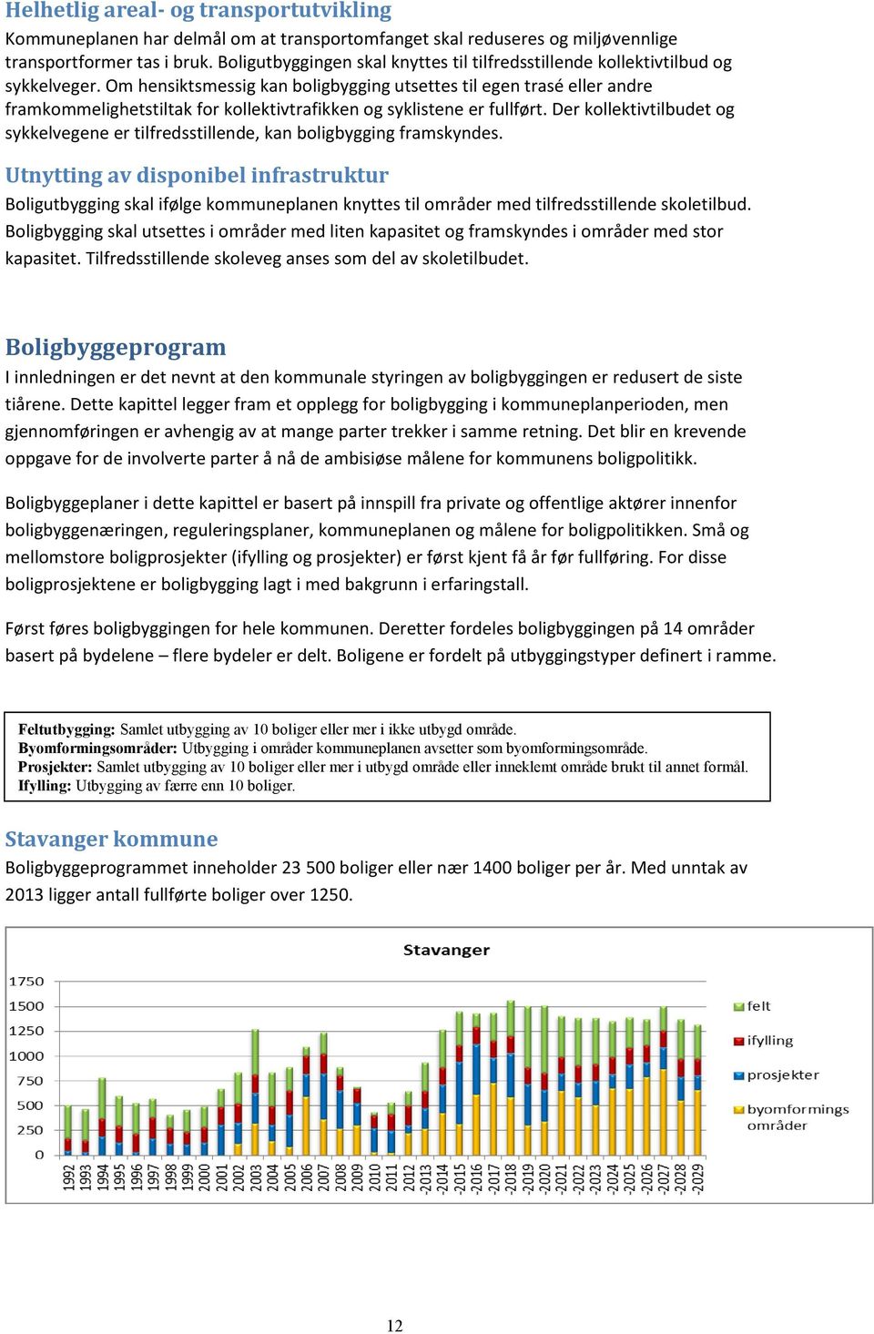 Om hensiktsmessig kan boligbygging utsettes til egen trasé eller andre framkommelighetstiltak for kollektivtrafikken og syklistene er fullført.