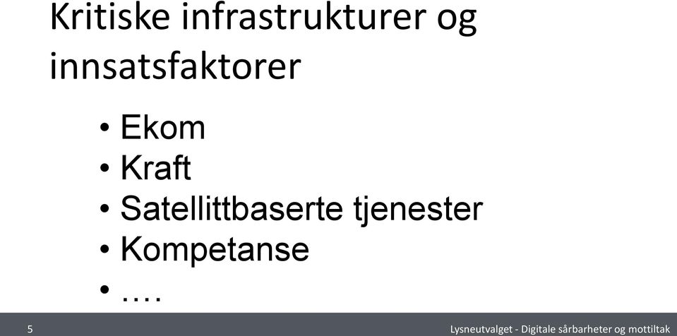 innsatsfaktorer Ekom