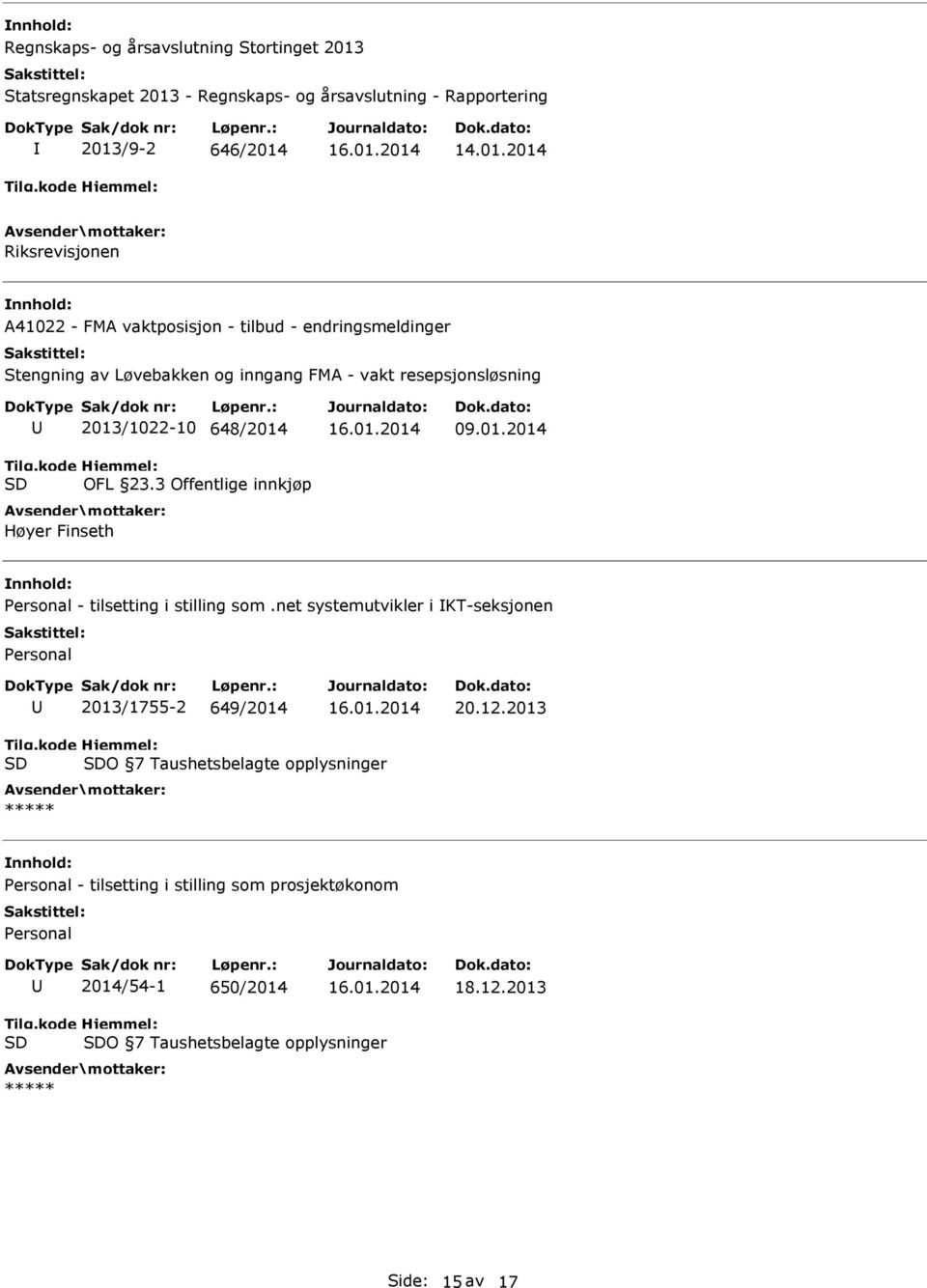 - Regnskaps- og årsavslutning - Rapportering 2013