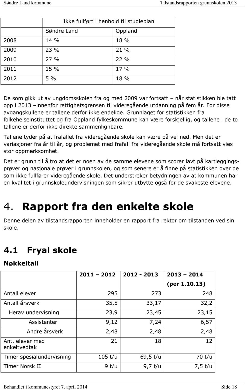 Grunnlaget for statistikken fra folkehelseinstituttet og fra Oppland fylkeskommune kan være forskjellig, og tallene i de to tallene er derfor ikke direkte sammenlignbare.