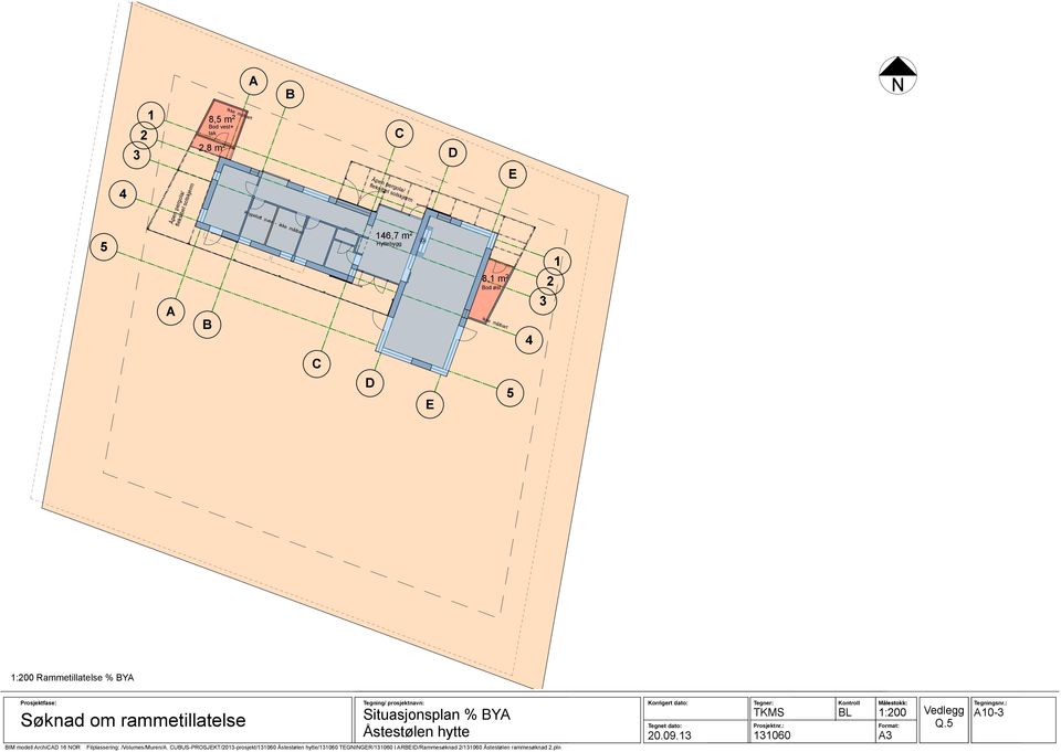 Rammetillatelse % Y Situasjonsplan % Y IM modell rchi 6 NOR Filplassering: /Volumes/Muren/.