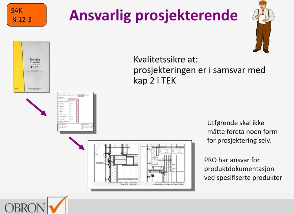 ikke måtte foreta noen form for prosjektering selv.