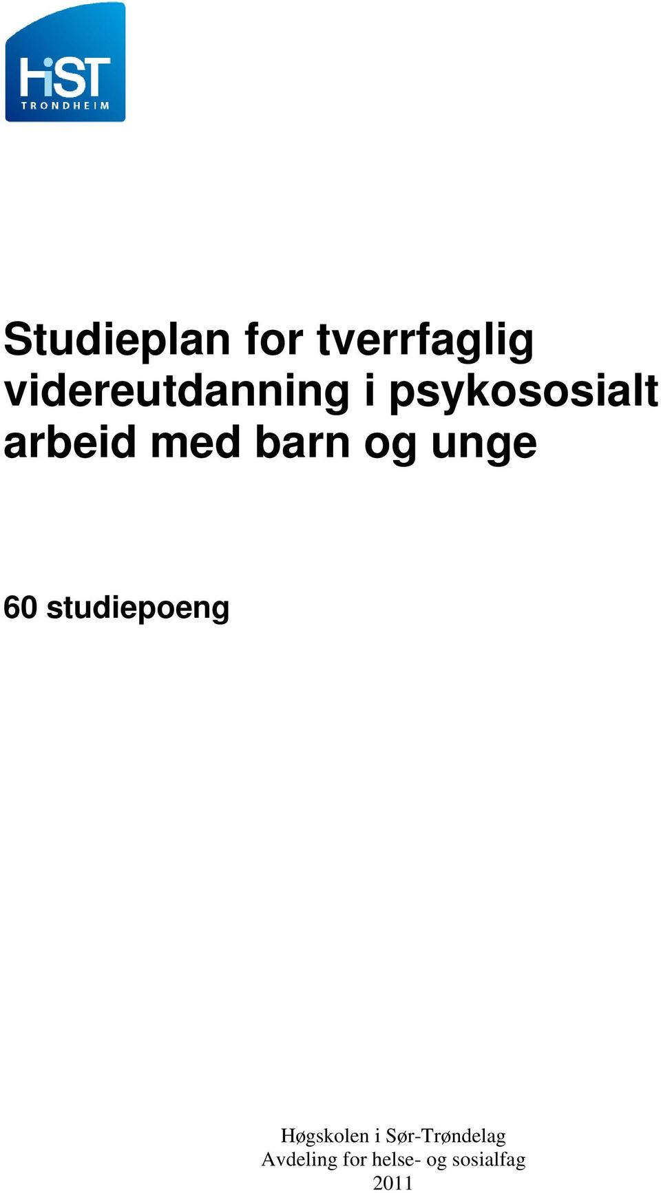 med barn og unge 60 studiepoeng