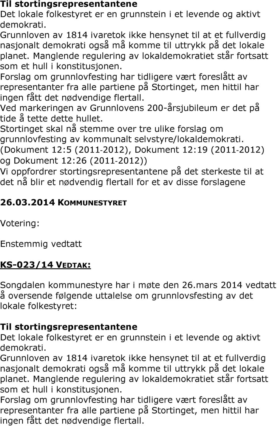 Manglende regulering av lokaldemokratiet står fortsatt som et hull i konstitusjonen.