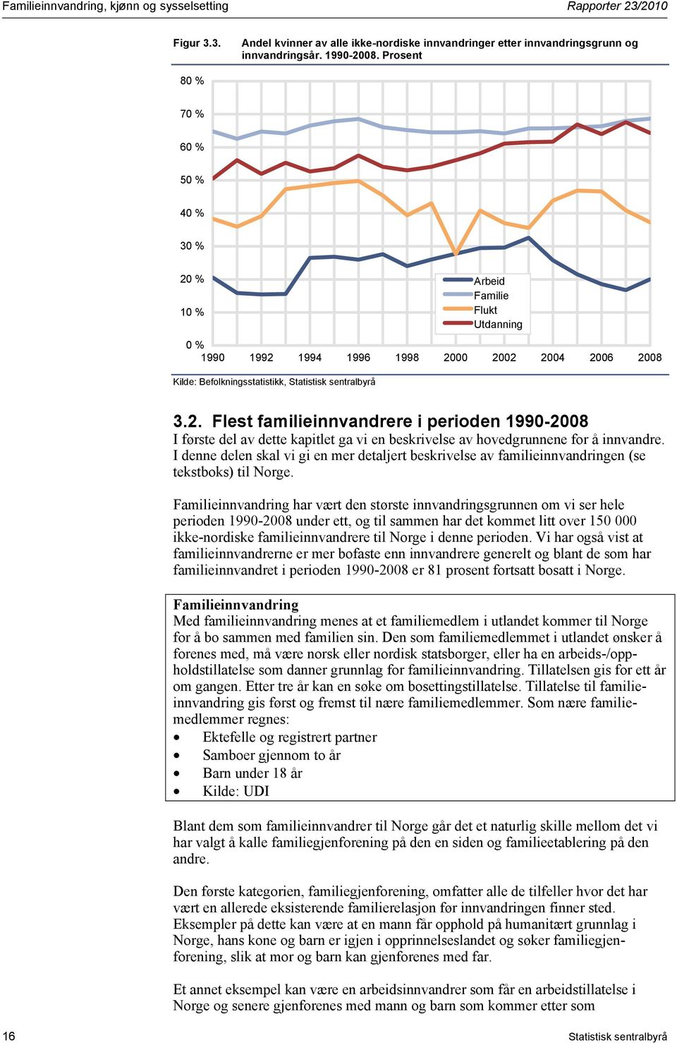 I denne delen skal vi gi en mer detaljert beskrivelse av familieinnvandringen (se tekstboks) til Norge.