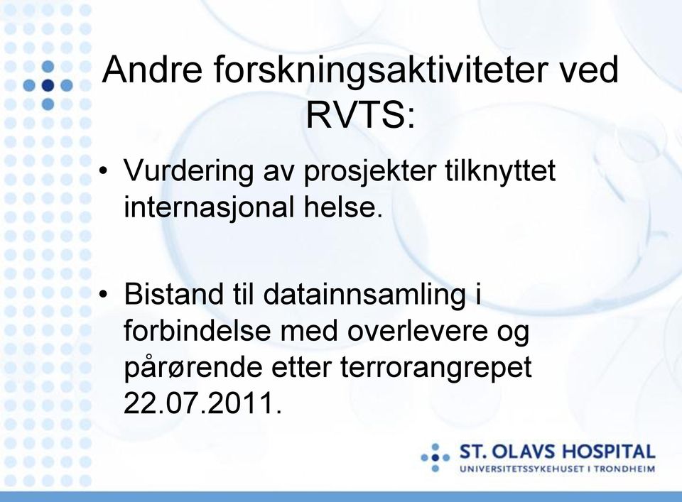 Bistand til datainnsamling i forbindelse med