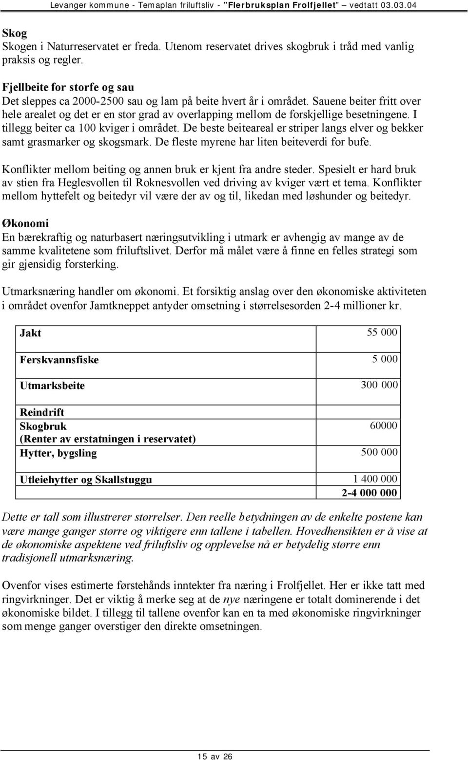 Sauene beiter fritt over hele arealet og det er en stor grad av overlapping mellom de forskjellige besetningene. I tillegg beiter ca 100 kviger i området.