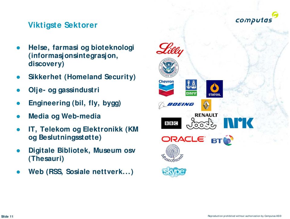 Web-media IT, Telekom og Elektronikk (KM og Beslutningsstøtte) Digitale Bibliotek, Museum osv