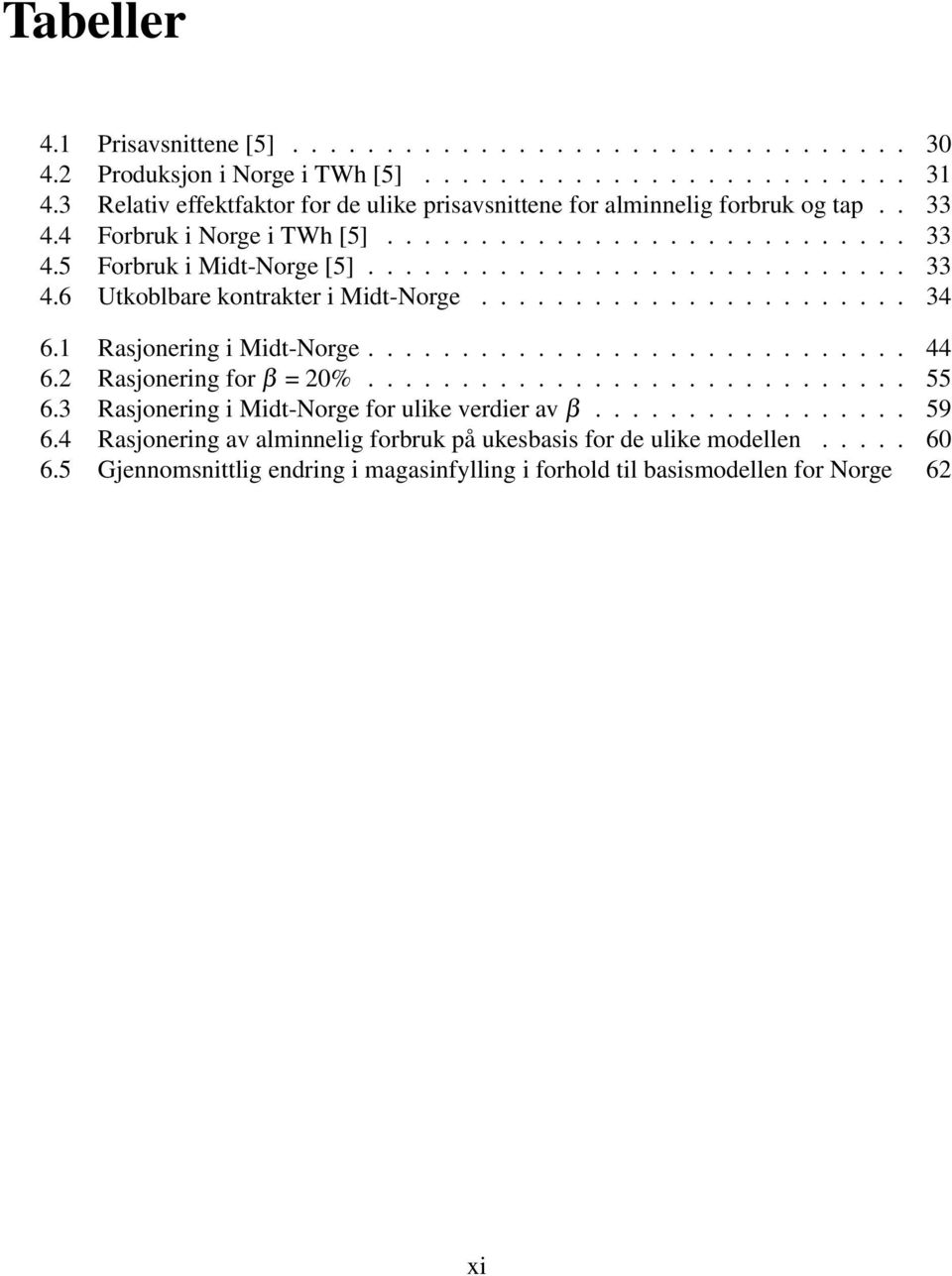 ...................... 34 6.1 Rasjonering i Midt-Norge............................. 44 6.2 Rasjonering for β = 20%............................. 55 6.