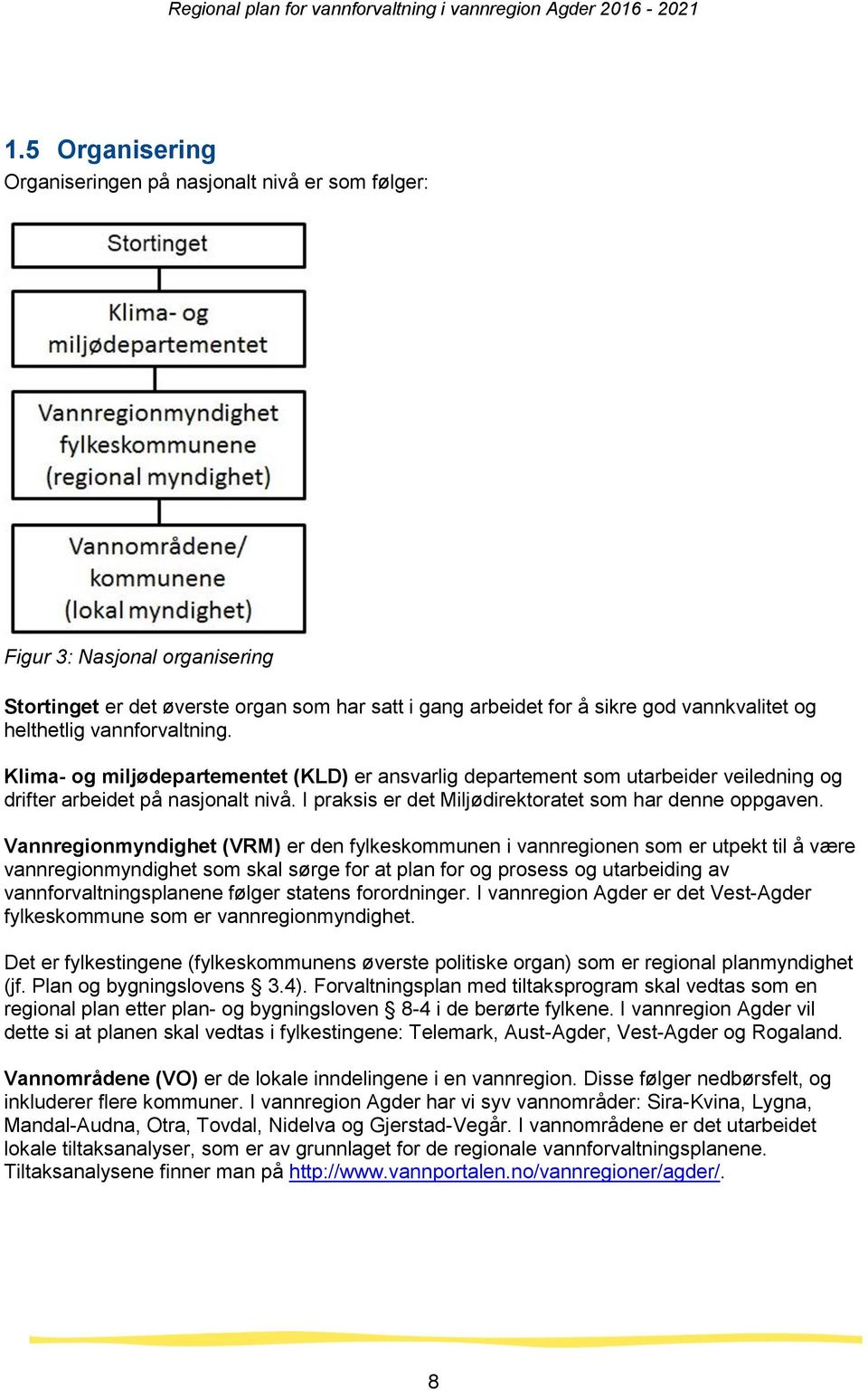 Vannregionmyndighet (VRM) er den fylkeskommunen i vannregionen som er utpekt til å være vannregionmyndighet som skal sørge for at plan for og prosess og utarbeiding av vannforvaltningsplanene følger