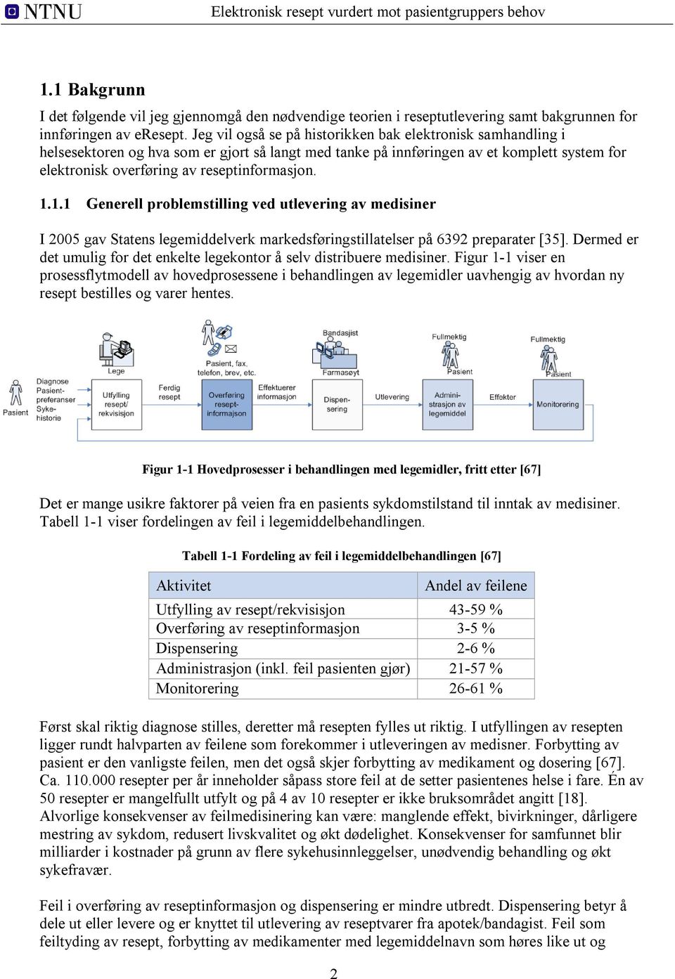 1.1.1 Generell problemstilling ved utlevering av medisiner I 2005 gav Statens legemiddelverk markedsføringstillatelser på 6392 preparater [35].