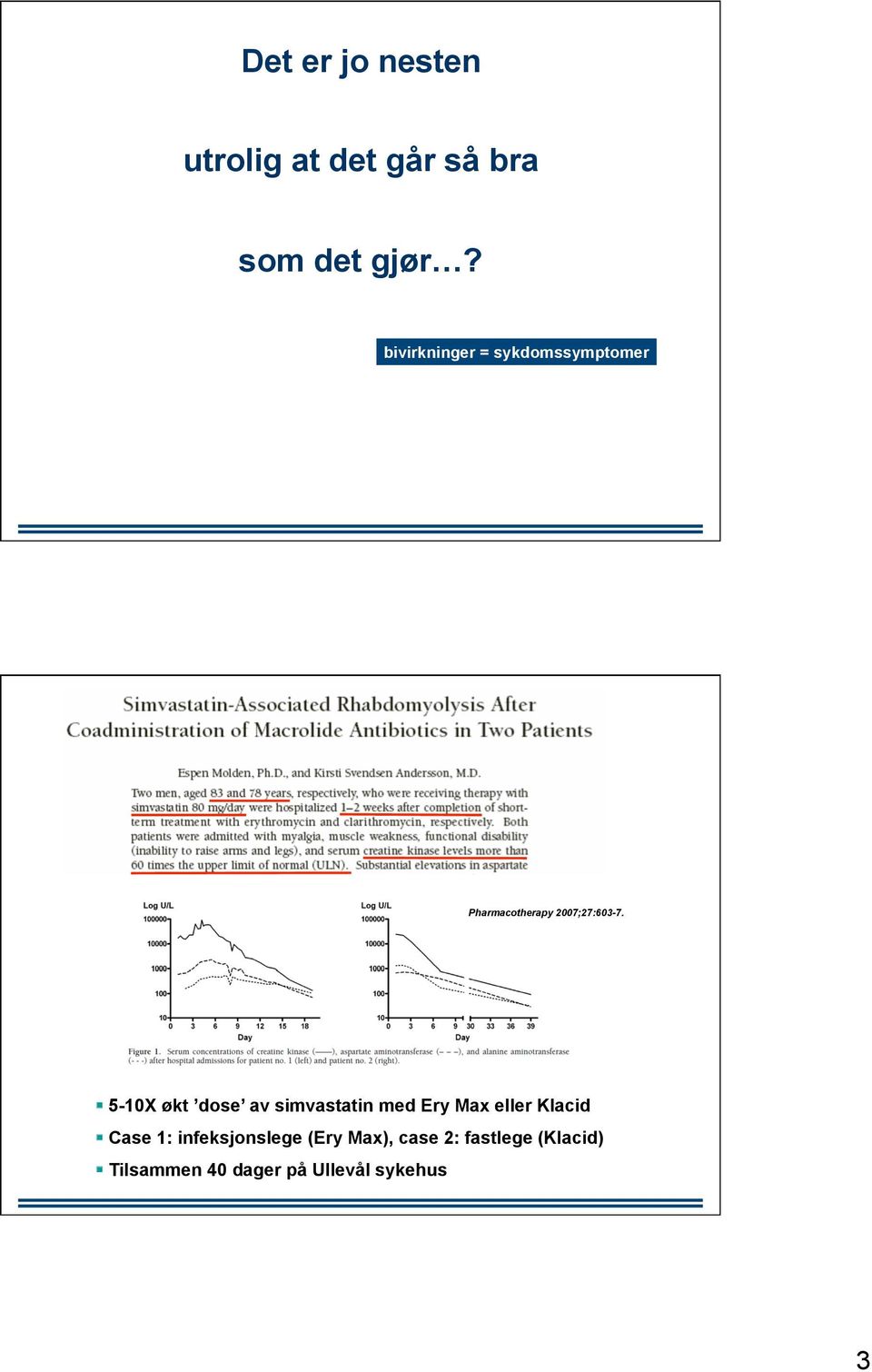 Saf 2007:16: 641 651 Pharmacotherapy 2007;27:603-7.