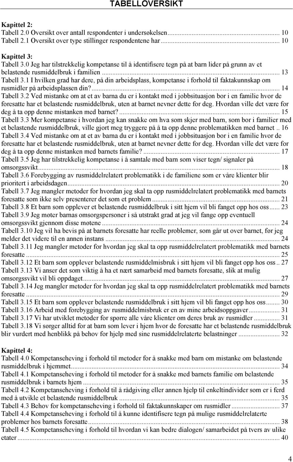 1 I hvilken grad har dere, på din arbeidsplass, kompetanse i forhold til faktakunnskap om rusmidler på arbeidsplassen din?... 14 Tabell 3.