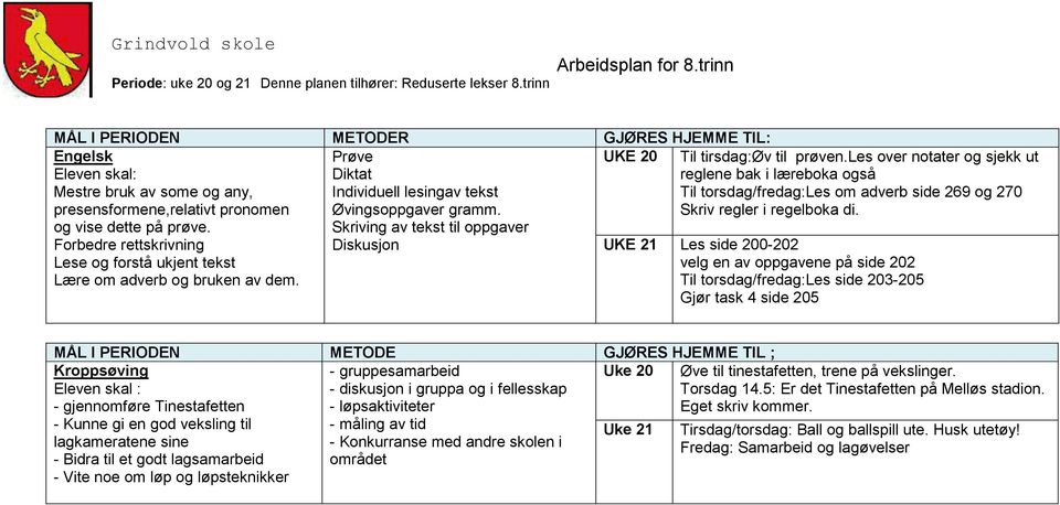 les over notater og sjekk ut reglene bak i læreboka også Til torsdag/fredag:les om adverb side 269 og 270 Skriv regler i regelboka di.