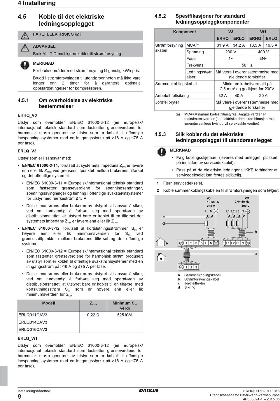 lsr gjln forskriftr Bru i strømforsyningn til utnørsnhtn må ikk vr lngr nn timr for å grntr optiml oppstrttinglsr for komprssorn. Smmnkolingskl Anflt fltsikring 4.5.